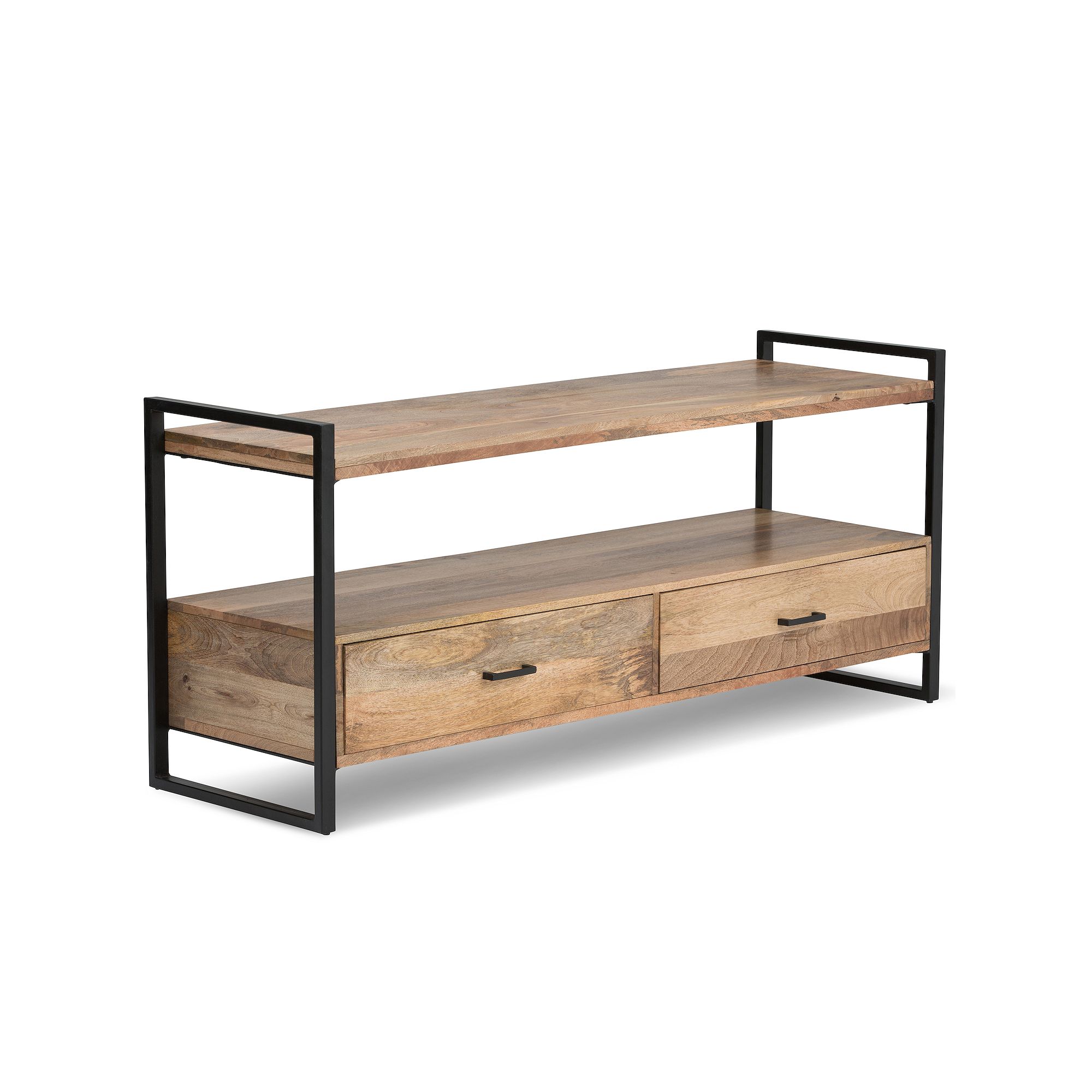 Simpli Home Riverside Rustic TV Stand, Natural