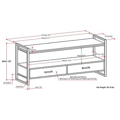 Simpli Home Riverside Rustic TV Stand