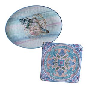 Certified International Ocean Dream 2-pc. Platter Set