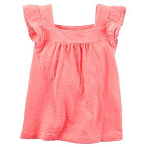 Girls 4-8 Carter's Pom Slubbed Tee