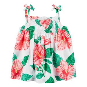 Baby Girl Carter's Print Smocked Tank Top