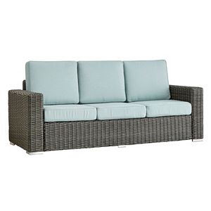 HomeVance Ravinia Charcoal Wicker Patio Sofa