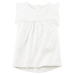 Baby Girl Carter's Lace Slubbed High-Low Hem Top