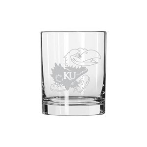 Boelter Kansas Jayhawks Satin-Etched Rocks Glass