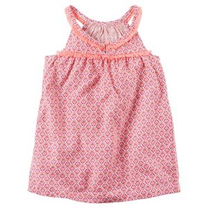 Girls 4-8 Carter's Print Fringe Tank Top