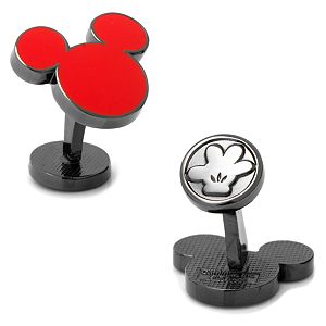 Disney Red Mickey Mouse Silhouette Cuff Links