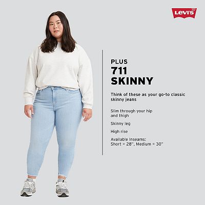 Levi's 711 size chart on sale