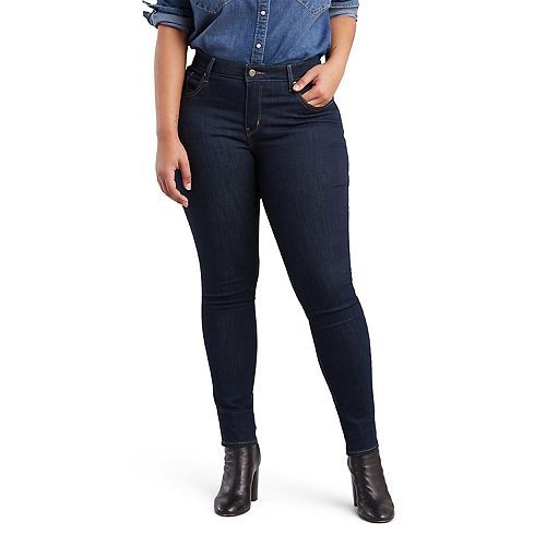 plus size black levi jeans