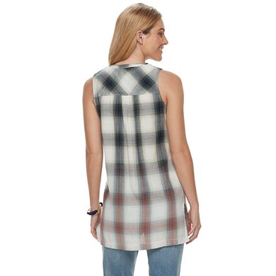 Women's Sonoma Goods For Life® Plaid Sleeveless Tunic