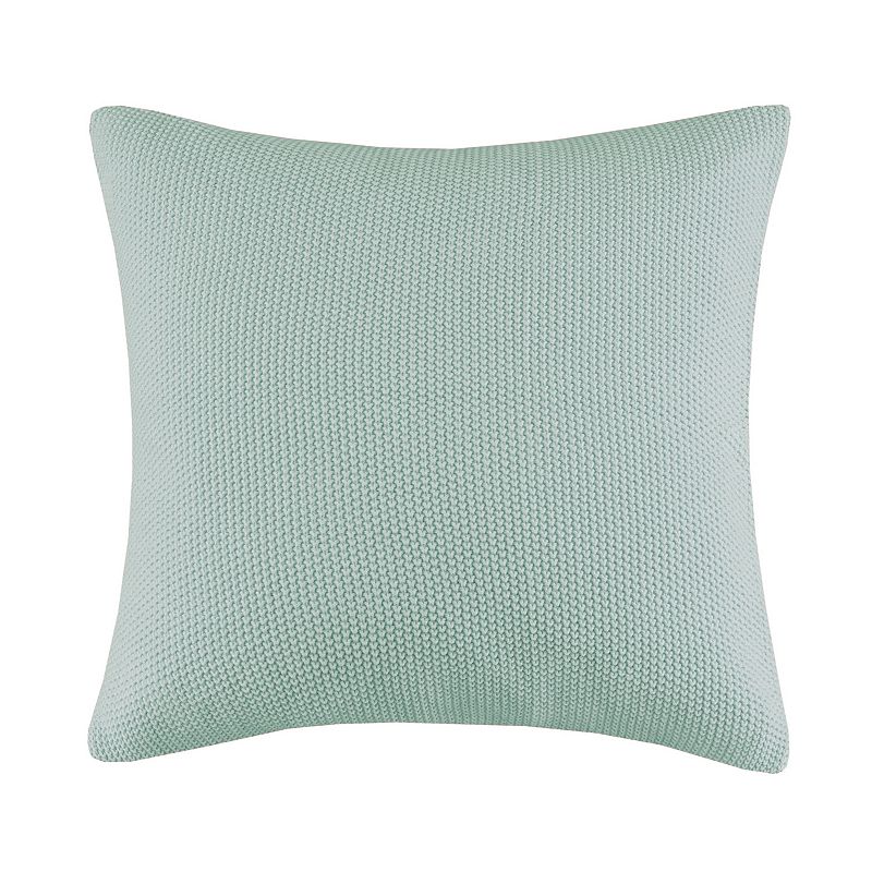 INK+IVY Bree Knit Euro Sham Pillow Cover, Turquoise/Blue, 26X26