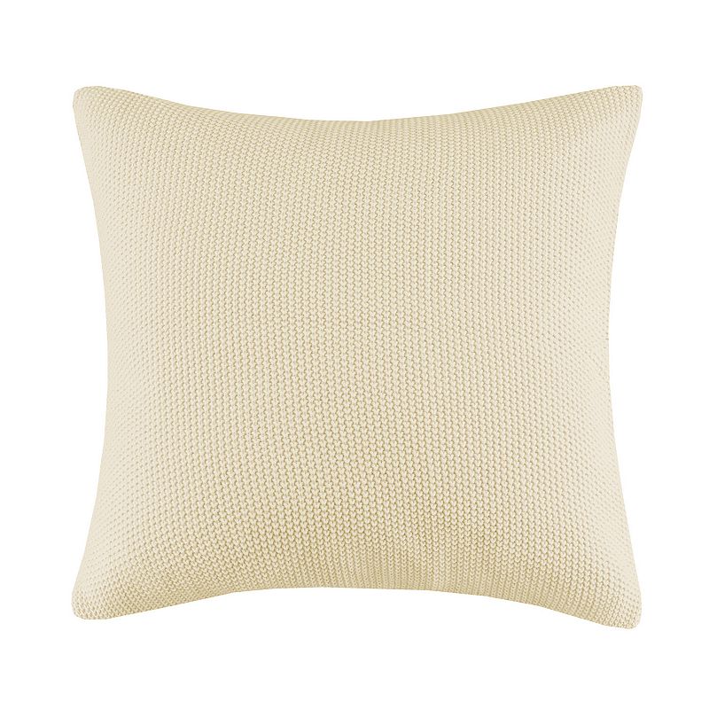 INK+IVY Bree Knit Euro Sham Pillow Cover, Natural, 26X26