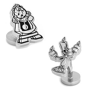 Disney Beauty & The Beast Cogsworth and Lumiere Cuff Links