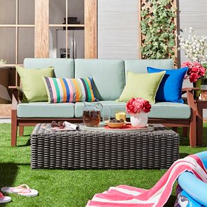 HomeVance Glen View Blue Patio Sofa