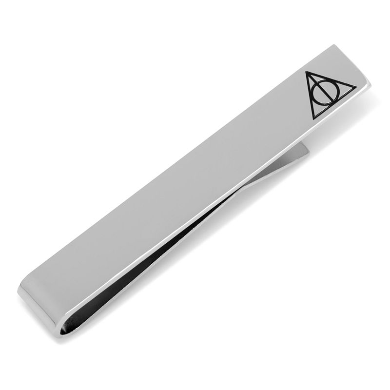 Harry Potter Deathly Hallows Always Hidden Message Tie Bar, Silver