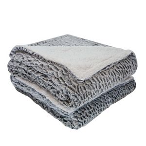 London Fog Reversible Sherpa Throw