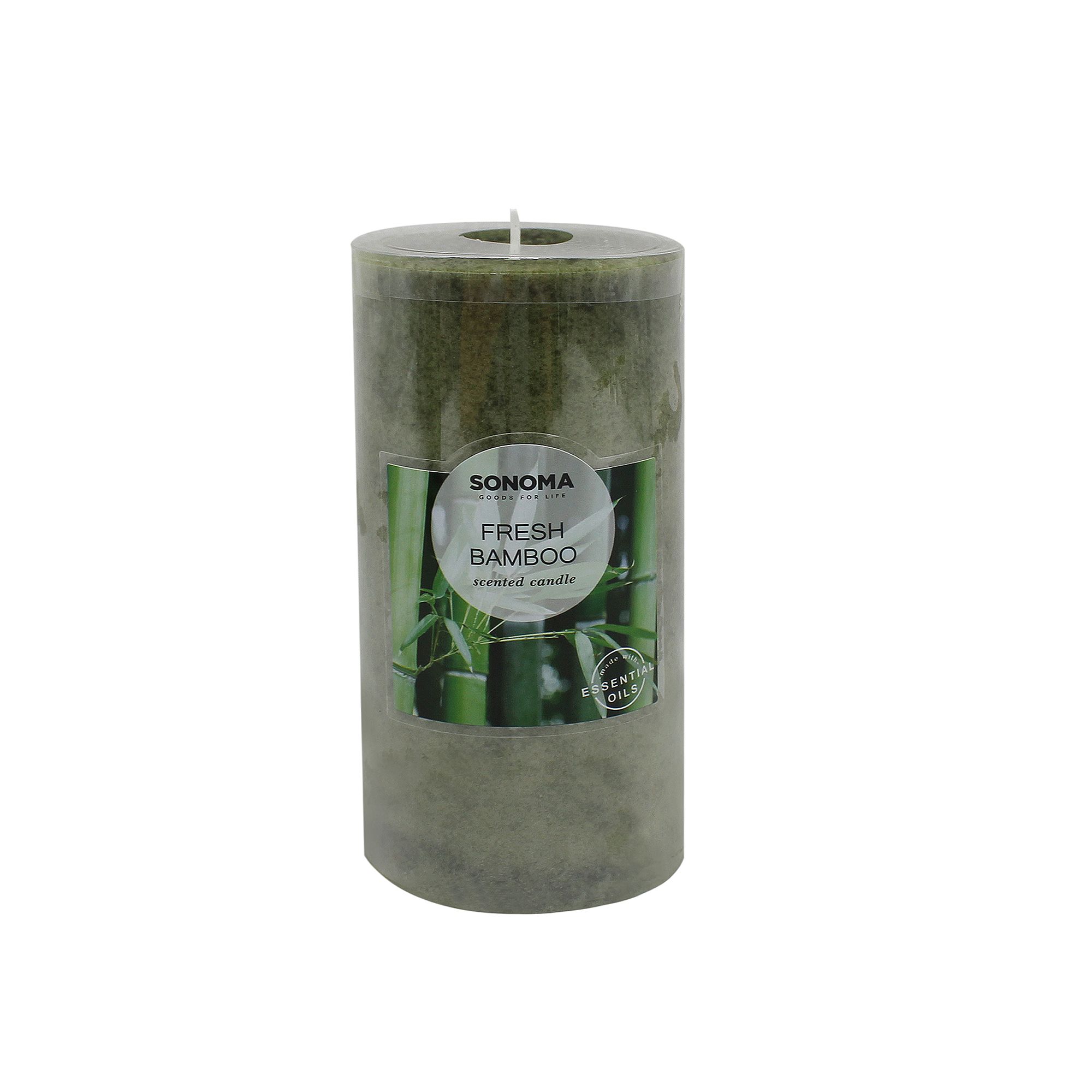 Sonoma Goods For Life® Fresh Bamboo 6 x 3 Pillar Candle, Green