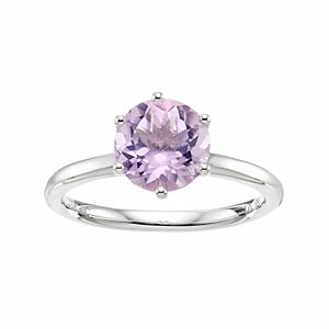 LC Lauren Conrad 10k White Gold Amethyst Ring