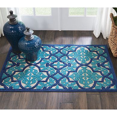 Nourison Aloha Grand Escape Quatrefoil Indoor Outdoor Rug