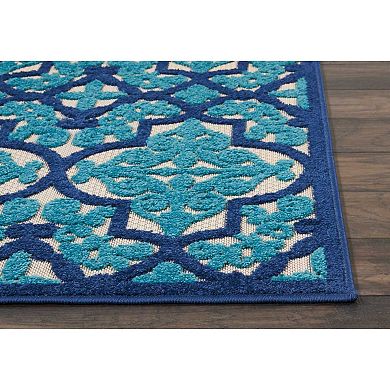 Nourison Aloha Grand Escape Quatrefoil Indoor Outdoor Rug