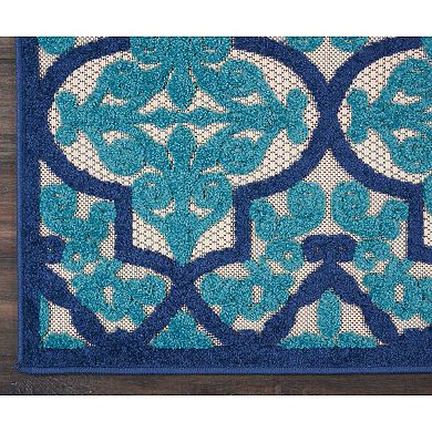 Nourison Aloha Grand Escape Quatrefoil Indoor Outdoor Rug