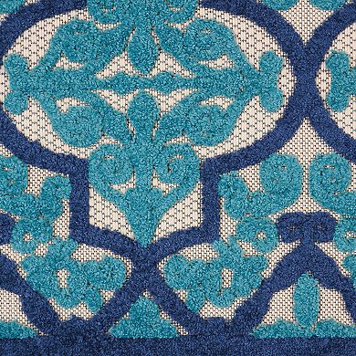 Nourison Aloha Grand Escape Quatrefoil Indoor Outdoor Rug