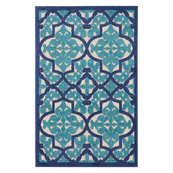 Nourison Aloha Grand Escape Quatrefoil Indoor Outdoor Rug