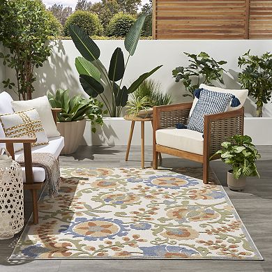 Nourison Aloha Floral Frenzy Indoor Outdoor Rug