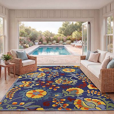Nourison Aloha Floral Frenzy Indoor Outdoor Rug