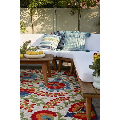 Nourison Aloha Floral Frenzy Indoor Outdoor Rug