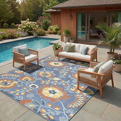 Nourison Aloha Floral Frenzy Indoor Outdoor Rug
