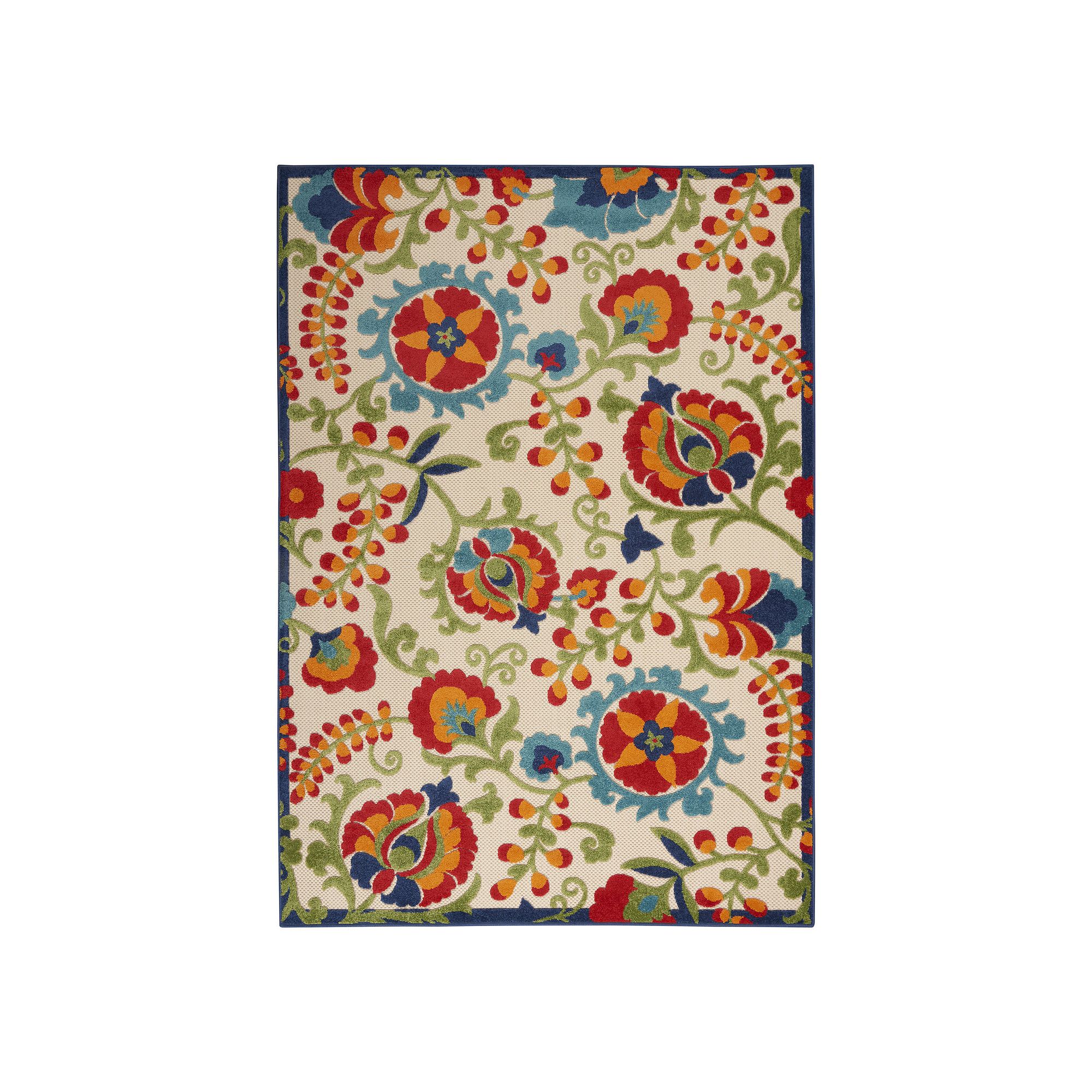 Nourison Aloha Floral Frenzy Indoor Outdoor Rug, Multi