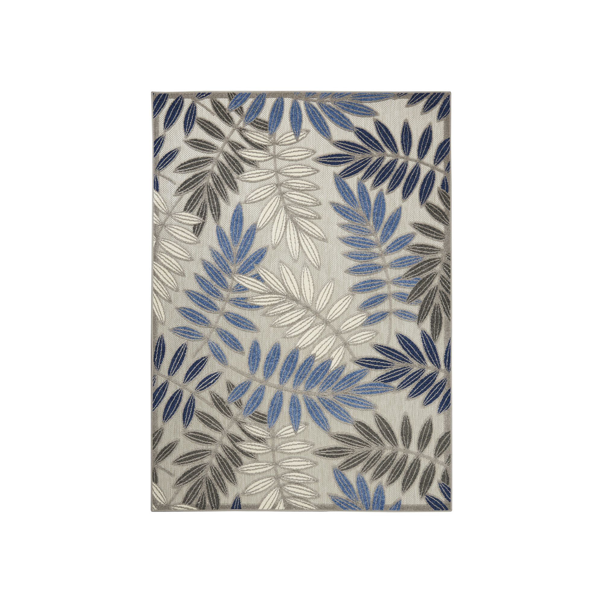 Nourison Aloha Great Vines Indoor Outdoor Rug, Gray Blue