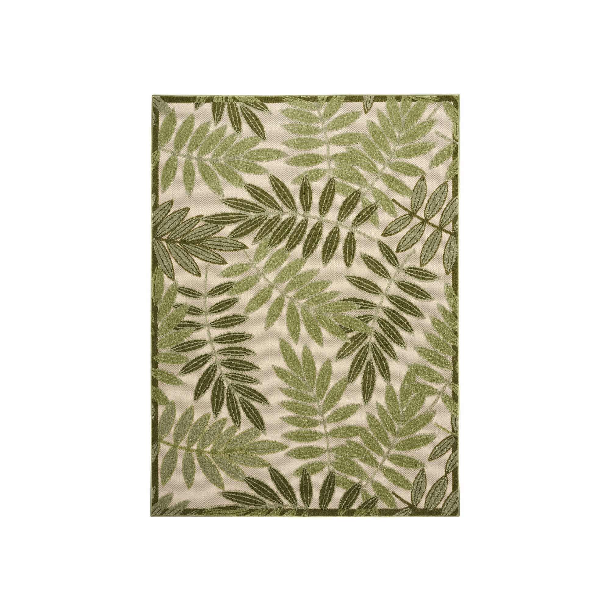 Nourison Aloha Great Vines Indoor Outdoor Rug, Ivory Green