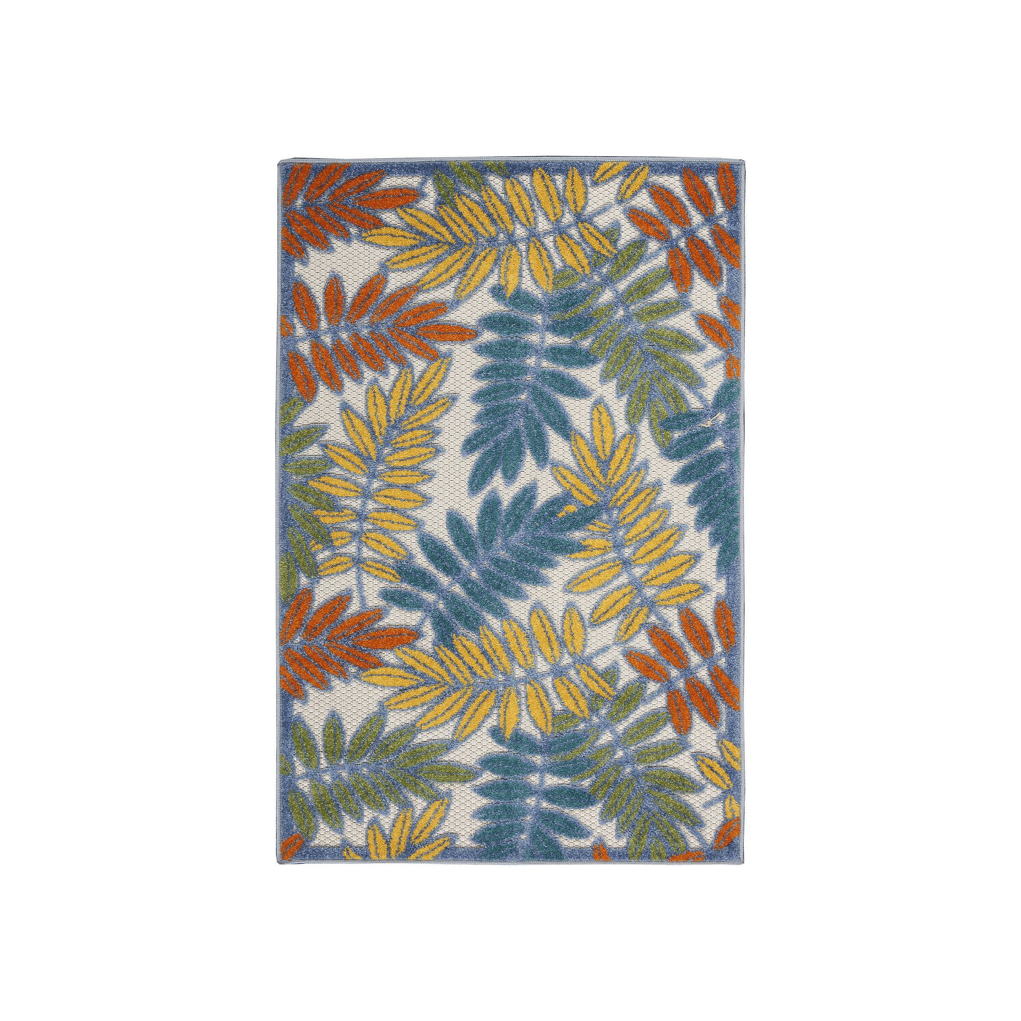 Nourison Aloha Great Vines Indoor Outdoor Rug, Ivory Team