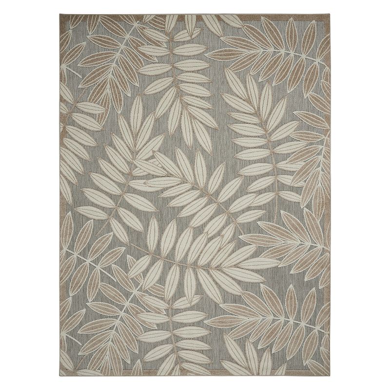 Nourison Aloha Great Vines Indoor Outdoor Rug, Natural, 8Ft Rnd