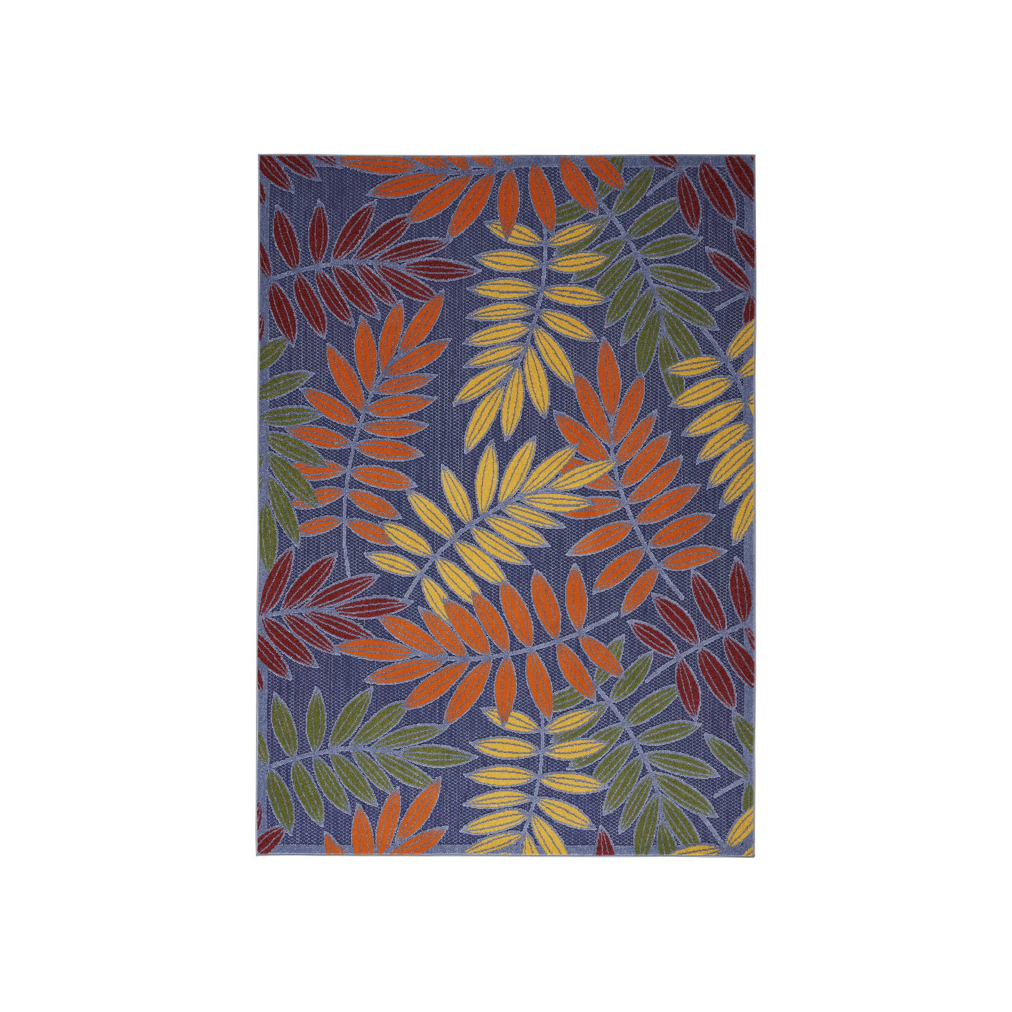 Nourison Aloha Great Vines Indoor Outdoor Rug, Blue Team