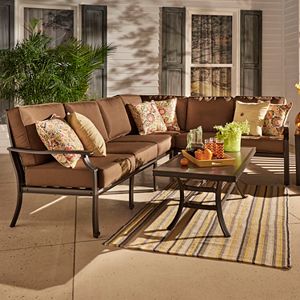 HomeVance Borego Sectional Patio Sofa 6-piece Set