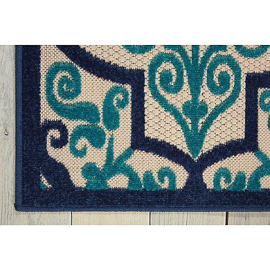 Nourison Aloha Grand Escape Quatrefoil Indoor Outdoor Area Rug - 9'3'' x 12'9''
