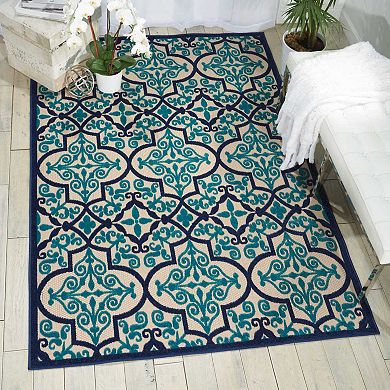 Nourison Aloha Grand Escape Quatrefoil Indoor Outdoor Area Rug - 9'3'' x 12'9''