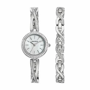 Armitron Women's Crystal Stainless Steel Watch & Bracelet Set - 75/5486MPSVST