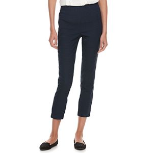 Women's ELLE™ Herringbone Pull-On Ankle Dress Pants