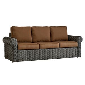 HomeVance Ravinia Wicker Patio Arm Sofa