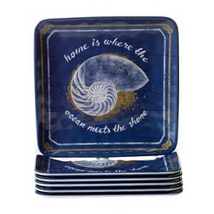 Certified International Calm Seas 6-pc. Salad Plate Set