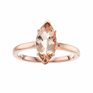 LC Lauren Conrad 10k Rose Gold Morganite Marquise Ring