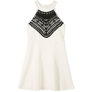 Girls 7-16 Speechless Lace-Applique Halter Dress