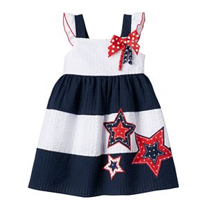 Baby Girl Sophie Rose Patriotic Colorblock Dress