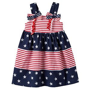 Baby Girl Sophie Rose Patriotic Tiered Dress