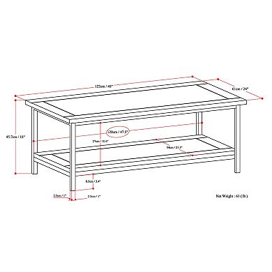 Simpli Home Skyler Industrial Coffee Table