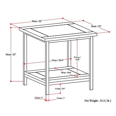 Simpli Home Skyler Industrial End Table