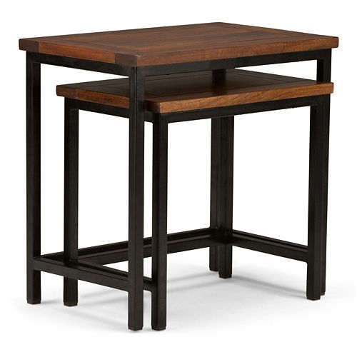 Simpli Home Skyler Nesting End Table 2piece Set